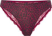 Sapph Mila Brazilian Brief Dames Panther Prn Red-L