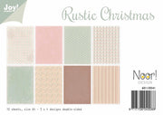 Joy!Crafts Papierset Rustic Christmas A4 - 4x3 vel - dubbelzijdig - 200 gr. Hobbypapier om kaarten mee te maken