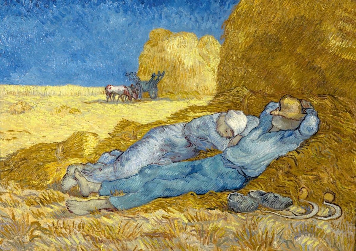 Bluebird - Vincent Van Gogh - The siesta (after Millet)