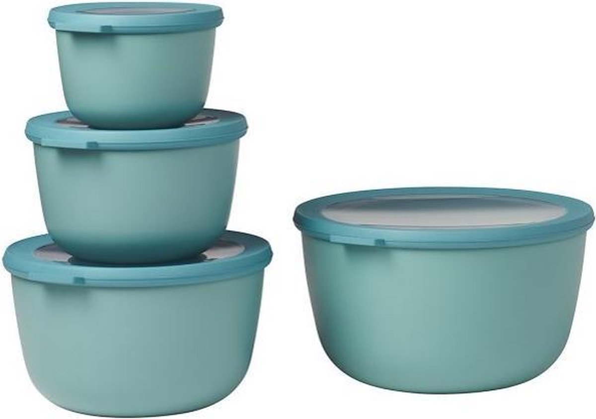 Mepal - Multikom Cirqula 4-delige set (500 + 1000 + 2000 + 3000 ml) - Mag in de vriezer