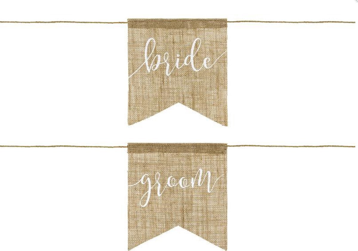 Stoeldecoratie | Vintage Bride Groom | Jute | Bruiloft ceremonie