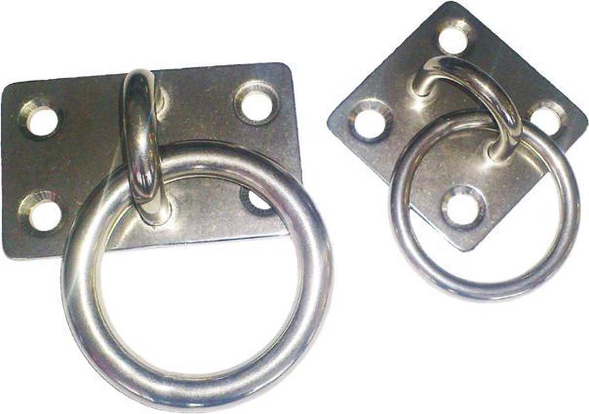 Trem Talamex aanlegring RVS Plaat 80x50x4 mm