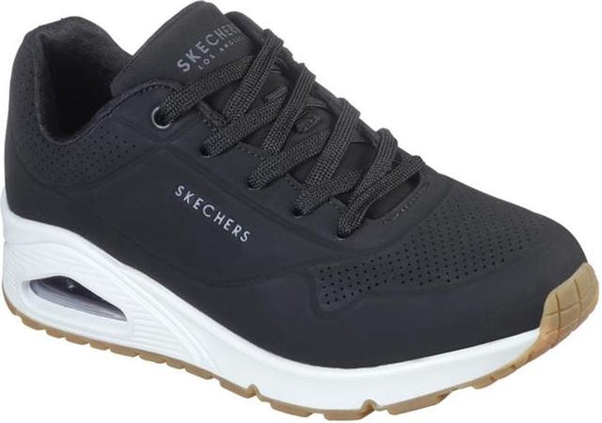 Skechers - 52458- uno stand on air- zwart met witte zool- maat 42