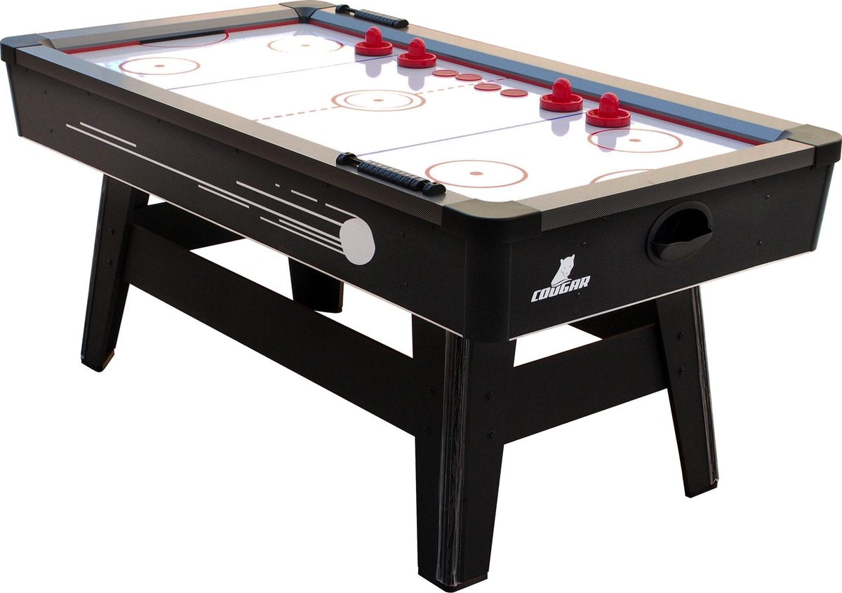 Hattrick Hero Airhockeytafel Zwart / Incl. 4 pushers en 4 pucks / 2 jaar Garantie!