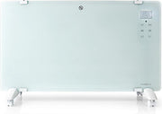 Convectorkachel met Glazen Paneel | 1000 / 2000 W | 2 Warmte Standen | Instelbare thermostaat | Afstandsbediening | IP24 | Wit