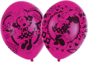 AMSCAN - 6 roze latex Minnie Mouse ballonnen - Decoratie > Ballonnen