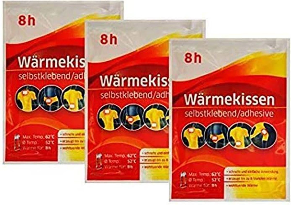 3 x zelfklevende warmtepleisters