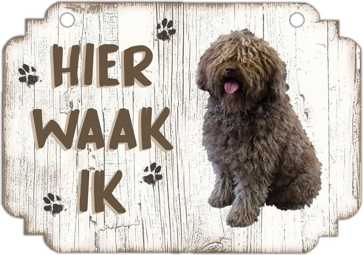 Waakbord | Hier Waak Ik: Spaanse Waterhond