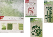 Joy!Crafts / Bambo Jambo Set / Embosstansmal - Noor - Bamboe 6002/1628 en Bamboe cirkel 6002/1629 + Stansmal - Noor - Mon Ami - Koala Sydney  6002/1630 + Papierset - Noor - Design Bambo Jambo 6011/0676