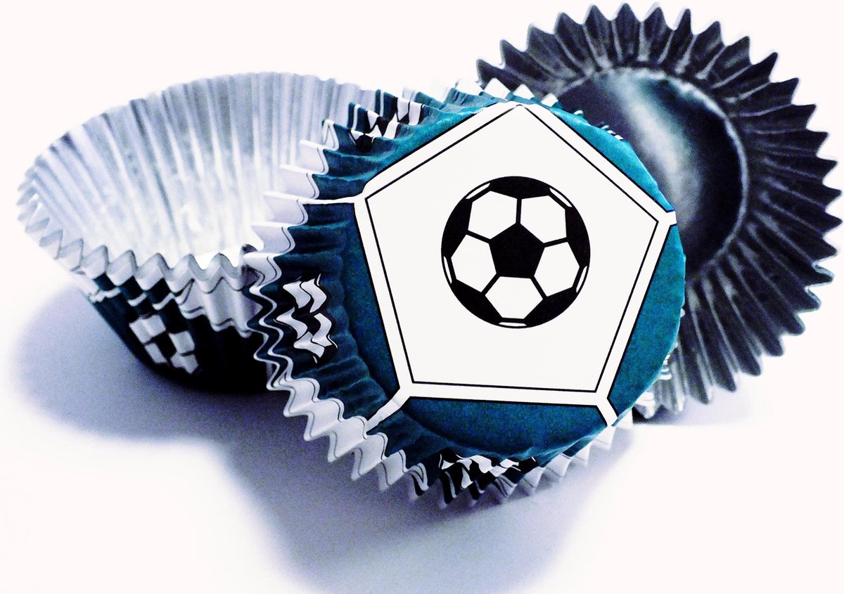 PME Foil Baking Cups Green Football Pk/30