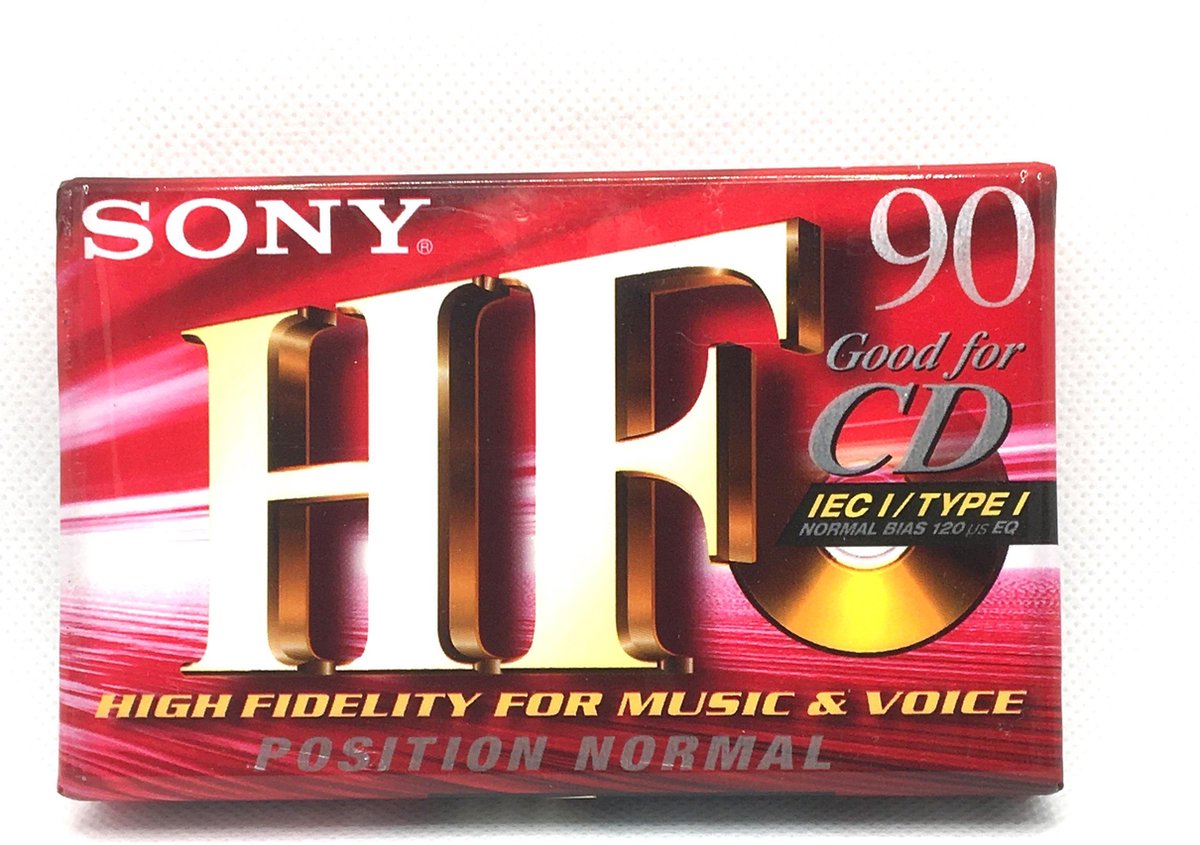 Sony HF 90 position normal Cassettebandje - Uiterst geschikt voor alle opnamedoeleinden / Sealed Blanco Cassettebandje / Cassettedeck / Walkman.