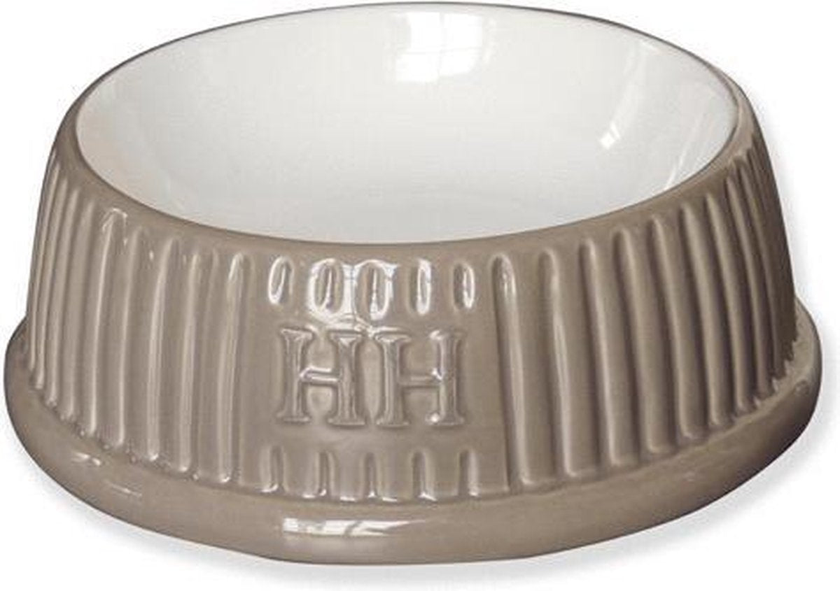 Happy-House Voerbak Keramiek Hh S Taupe 13 cm