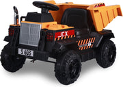 Kijana Elektrische Kinder Kiepwagen - Werkende Koplampen - 12V Accu - Zwart