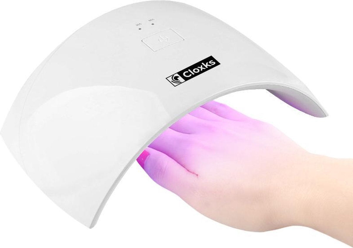 Cloxks – Nageldroger – UV lamp – Led lamp – Gellak lamp – Nagellak – Nagellamp – 36W – Gelnagels – Gel nagellak – Compact - Wit
