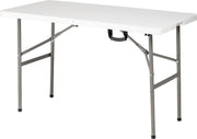 DQB Klaptafel - Weerbestendig & Opklapbaar - Opvouwbare tuintafel / Picknick tafel voor tuin of camping - Opklapbare vouwtafel Wit