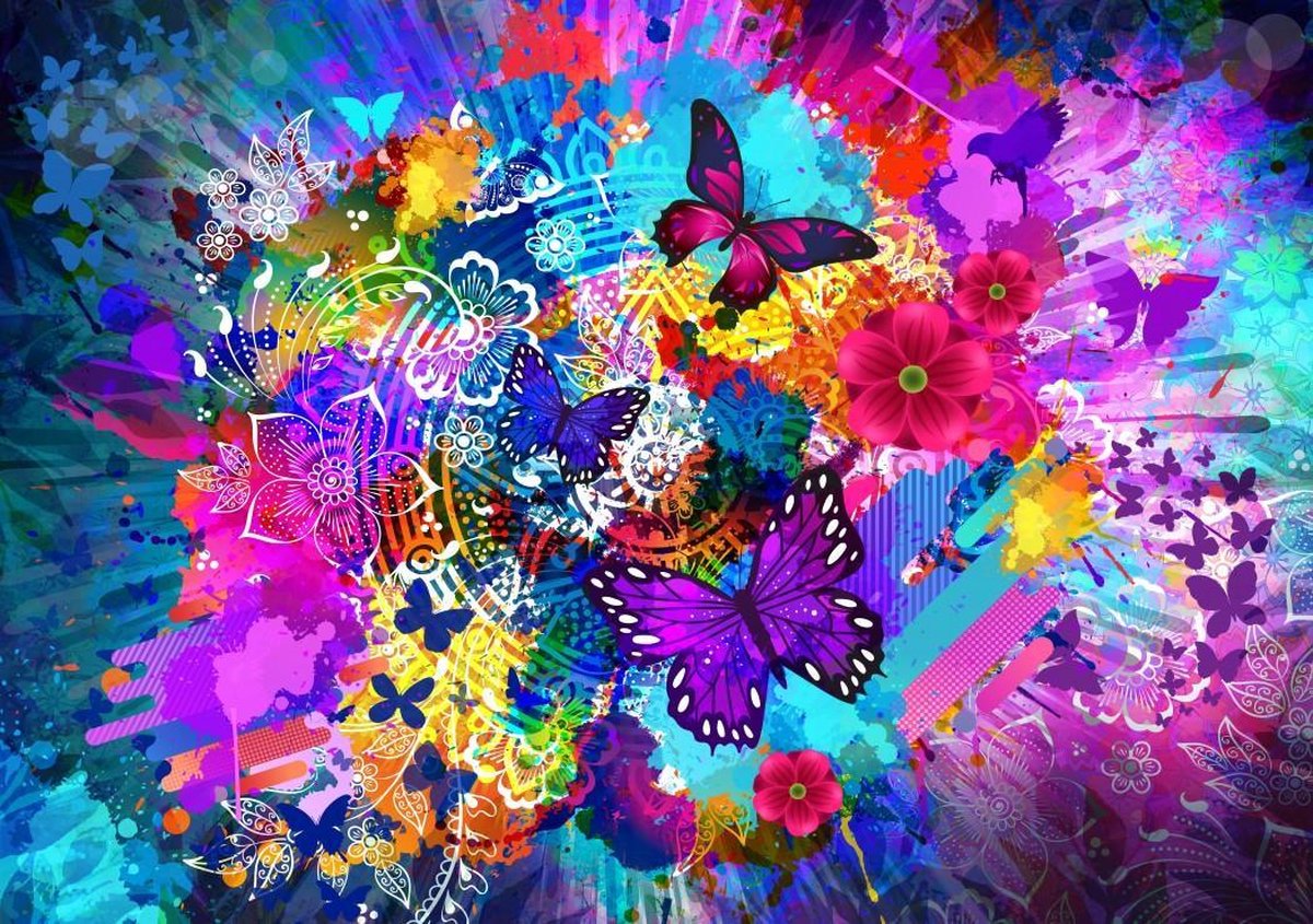 Flowers and Butterflies -  Puzzle 1