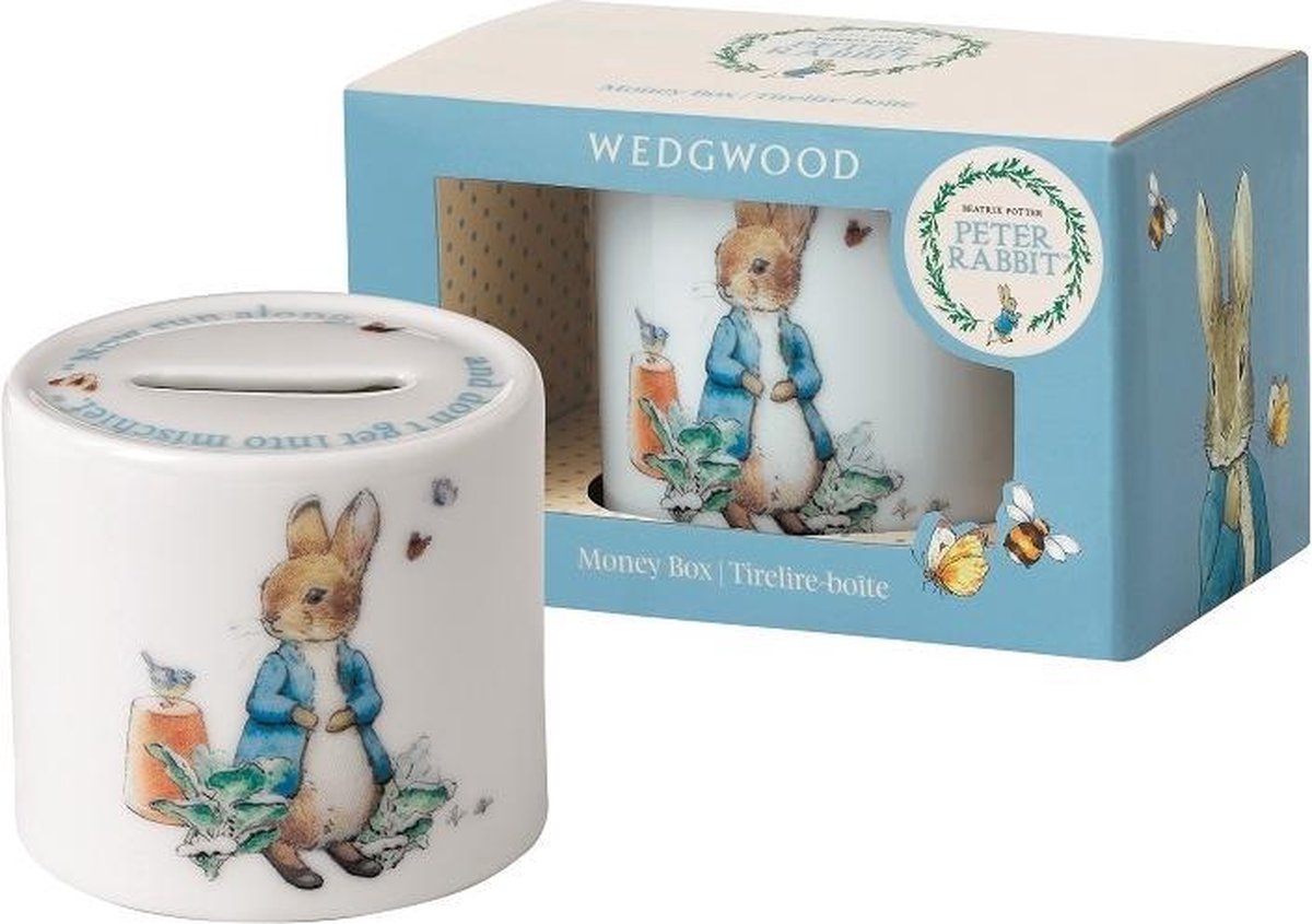 Wedgwood Peter Rabbit Spaarpot blauw - porselein