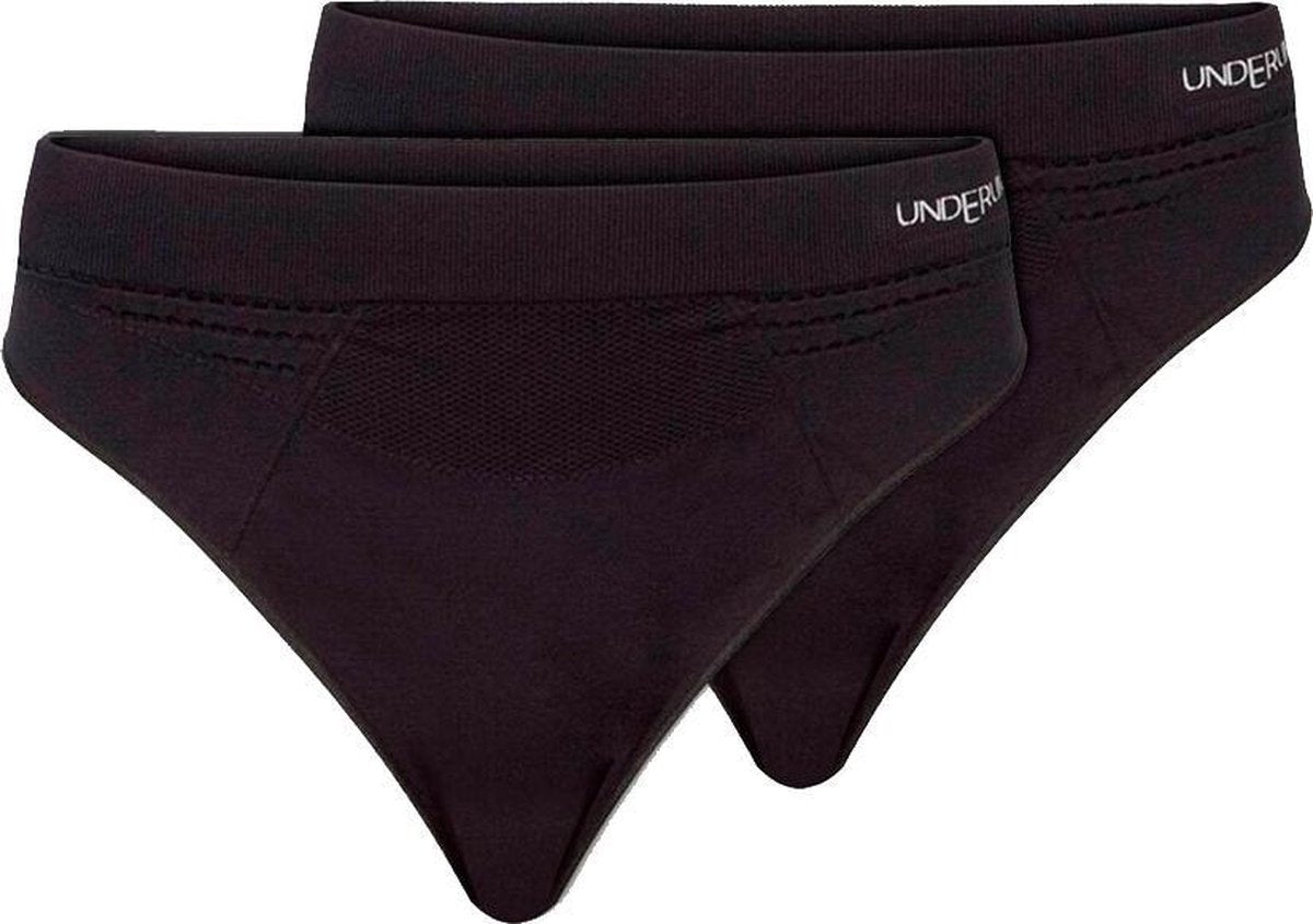 Underun Vrouwen String Duo Pack Zwart/Zwart - Hardloopondergoed - Sportondergoed - M