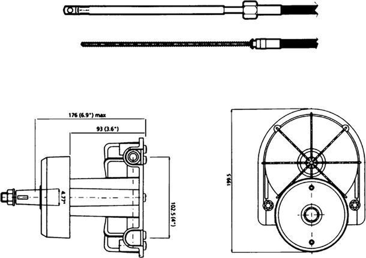 Ultraflex Stuurkop T85 Stuurkop T85 Zwart