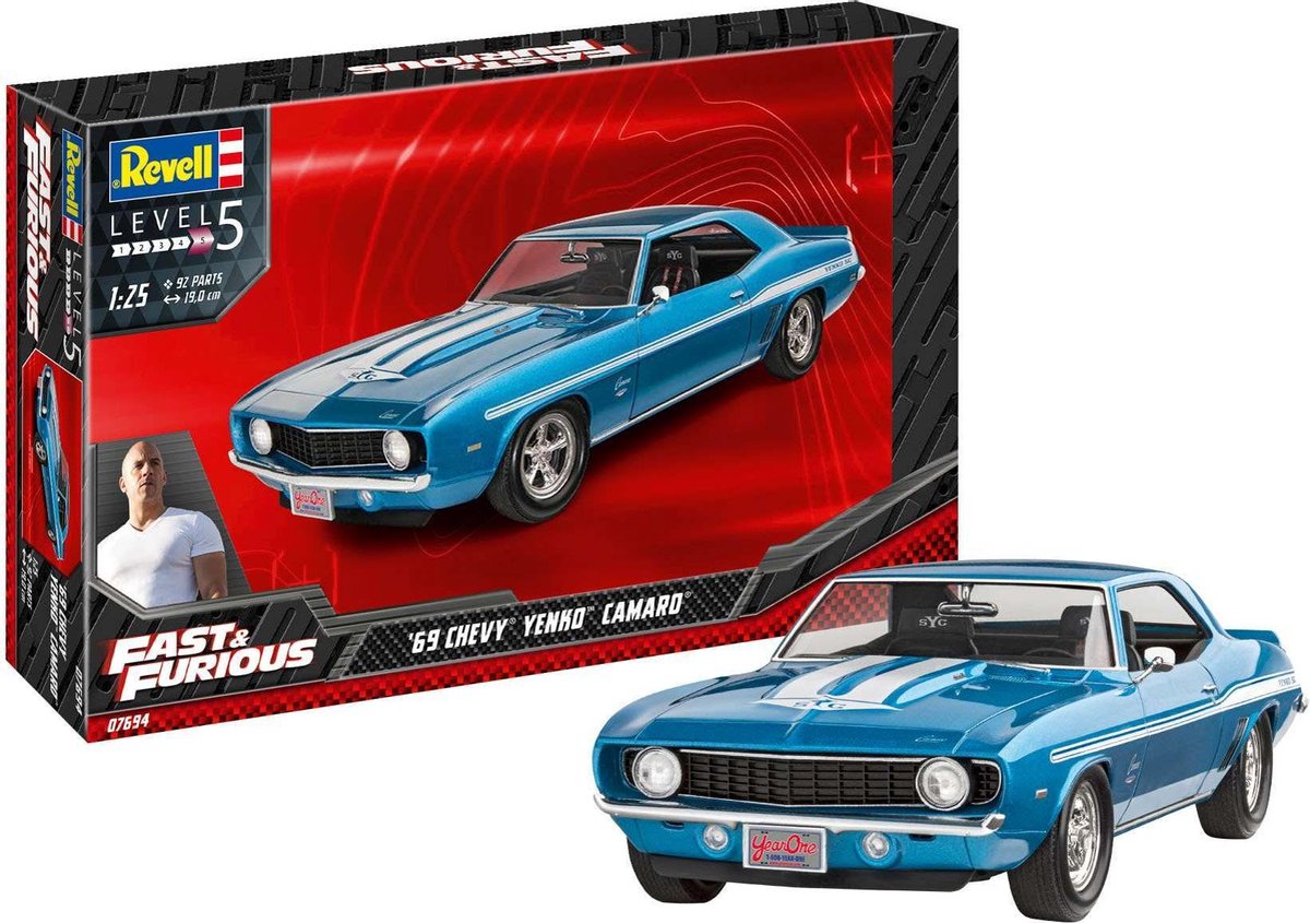 1:25 Revell 07694 Fast & Furious 1969 Chevy Camaro Yenko Car Plastic kit