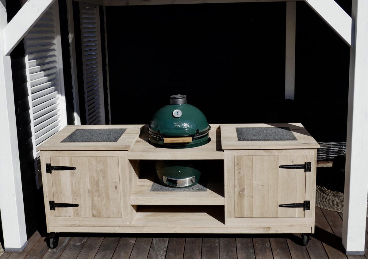 +Garden BBQ tafel Q400 massief eiken