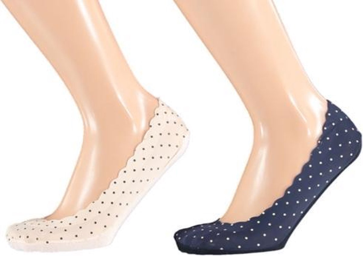 Sarlini Dames invisible sneakersok | 2-pack | Dots | Maat 36-41