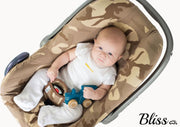 Wallabiezzz - Maxi-Cosi Hoes voor Cabriofix Pebble Citi - Universeel-  Camouflage Bruin