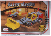Jonotoys Bouwdoos Loader Metaal Zilver/geel/rood 103-delig
