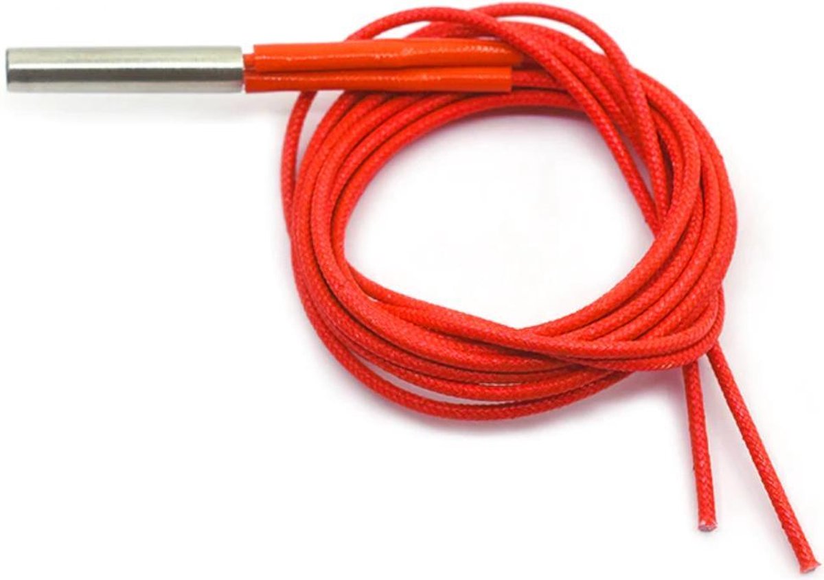 Hiden | 3D printer | Keramisch verwarmingselement - Cartridge Heater - 24V/40W - 150 cm - Rood