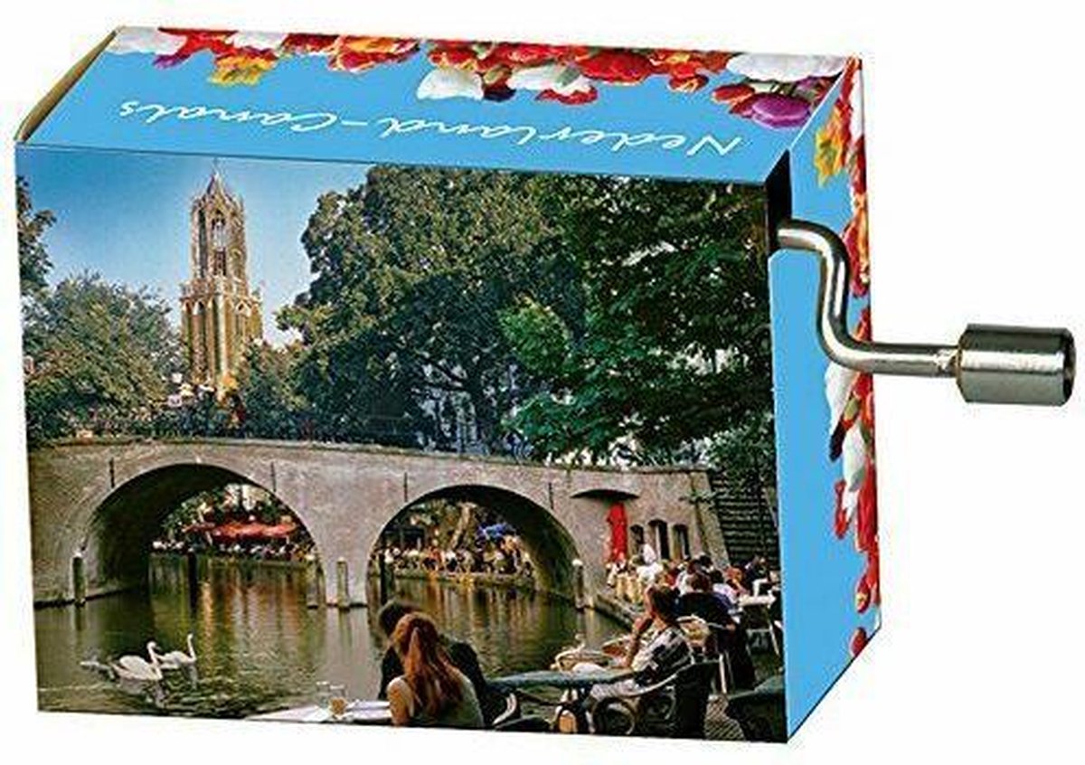 Speeldoosje Nederland Amsterdamse grachten muziek tulpen uit Amsterdam
