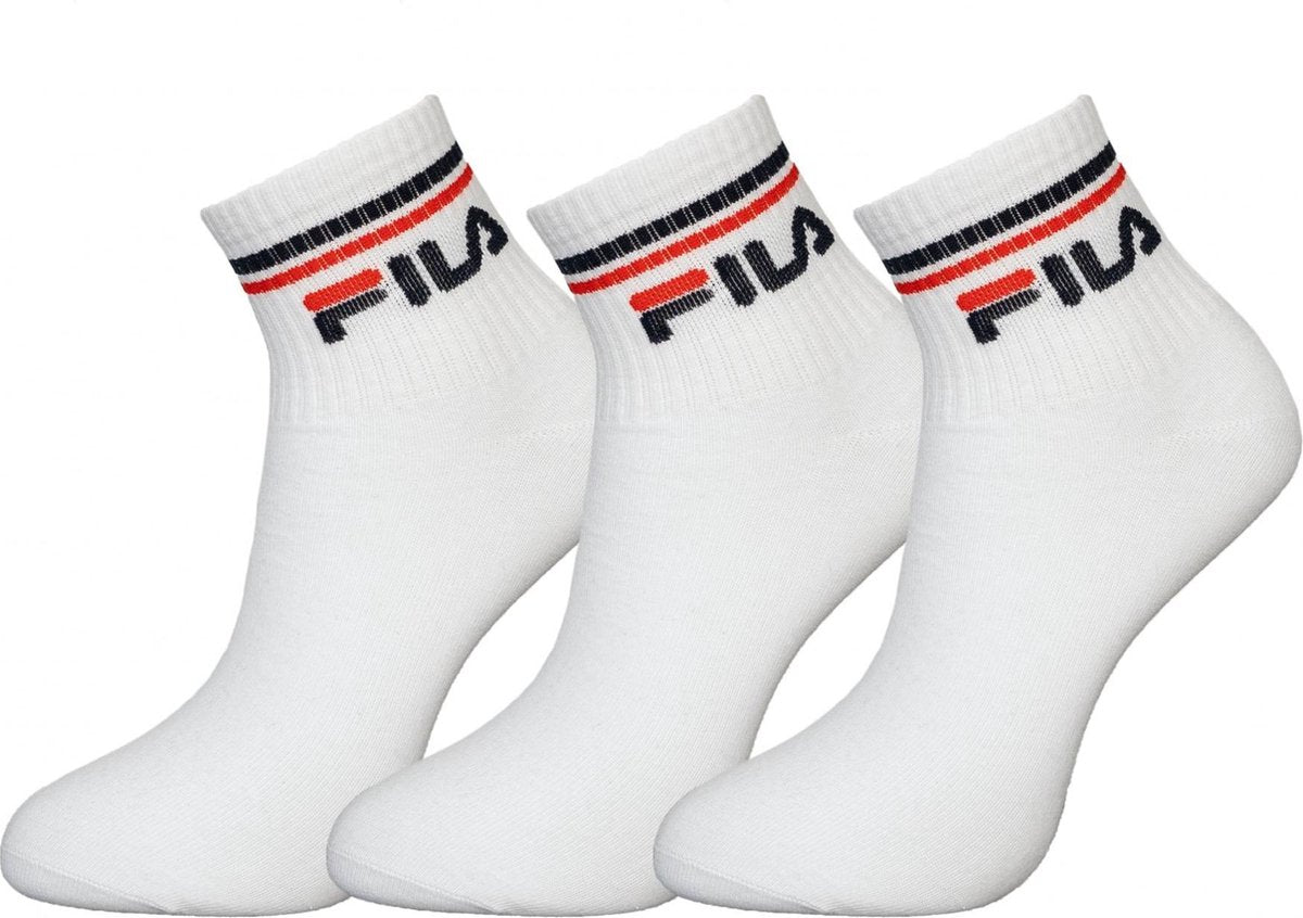 Fila - 6-pack Enkel Sokken - Wit - Maat 35-38