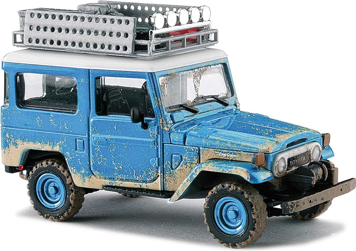 Busch - Toyota Landrover Cruiser J4 Offroad Blau 1960 (2/21) * - BA43023 - modelbouwsets