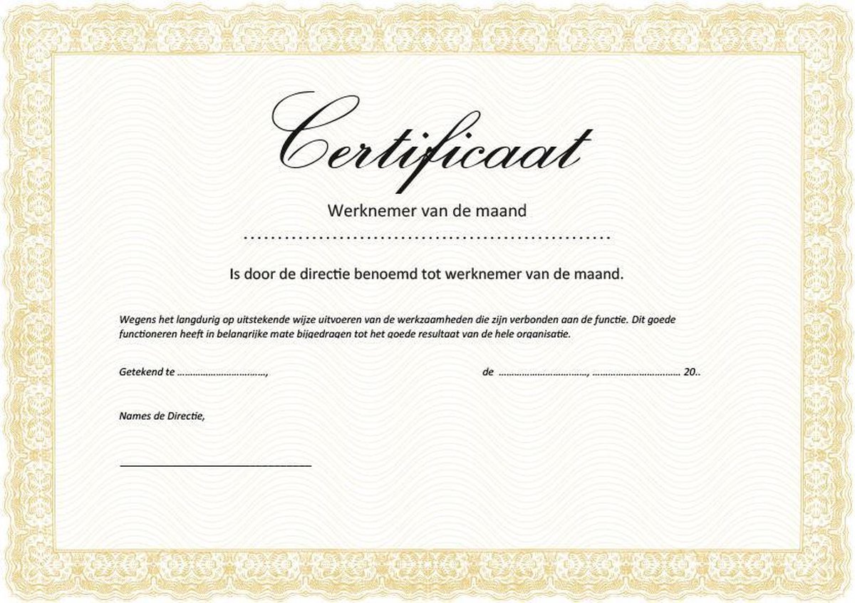 A4 Certificaat Papier