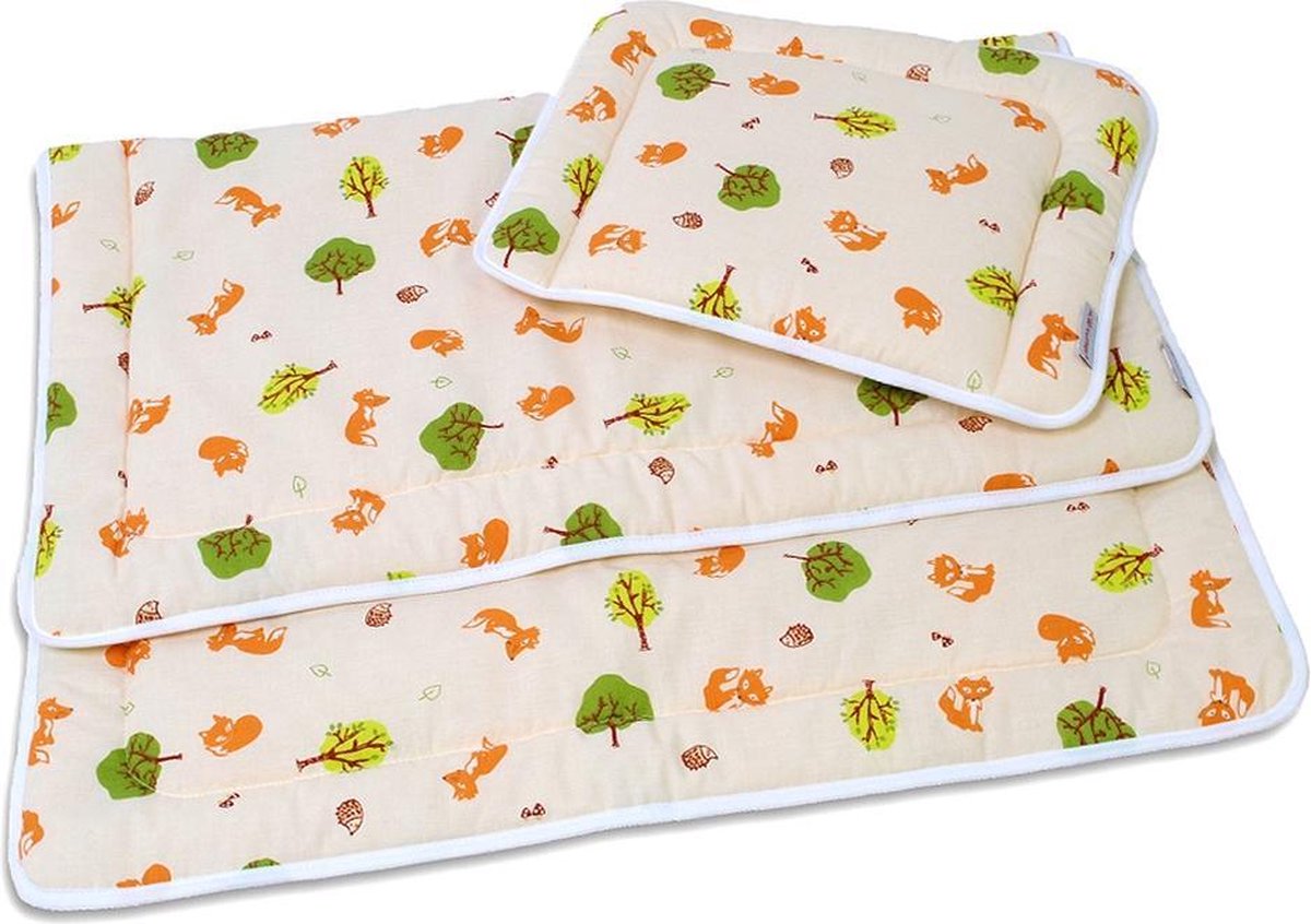 Hobea  bedset kussen en deken vos en bos