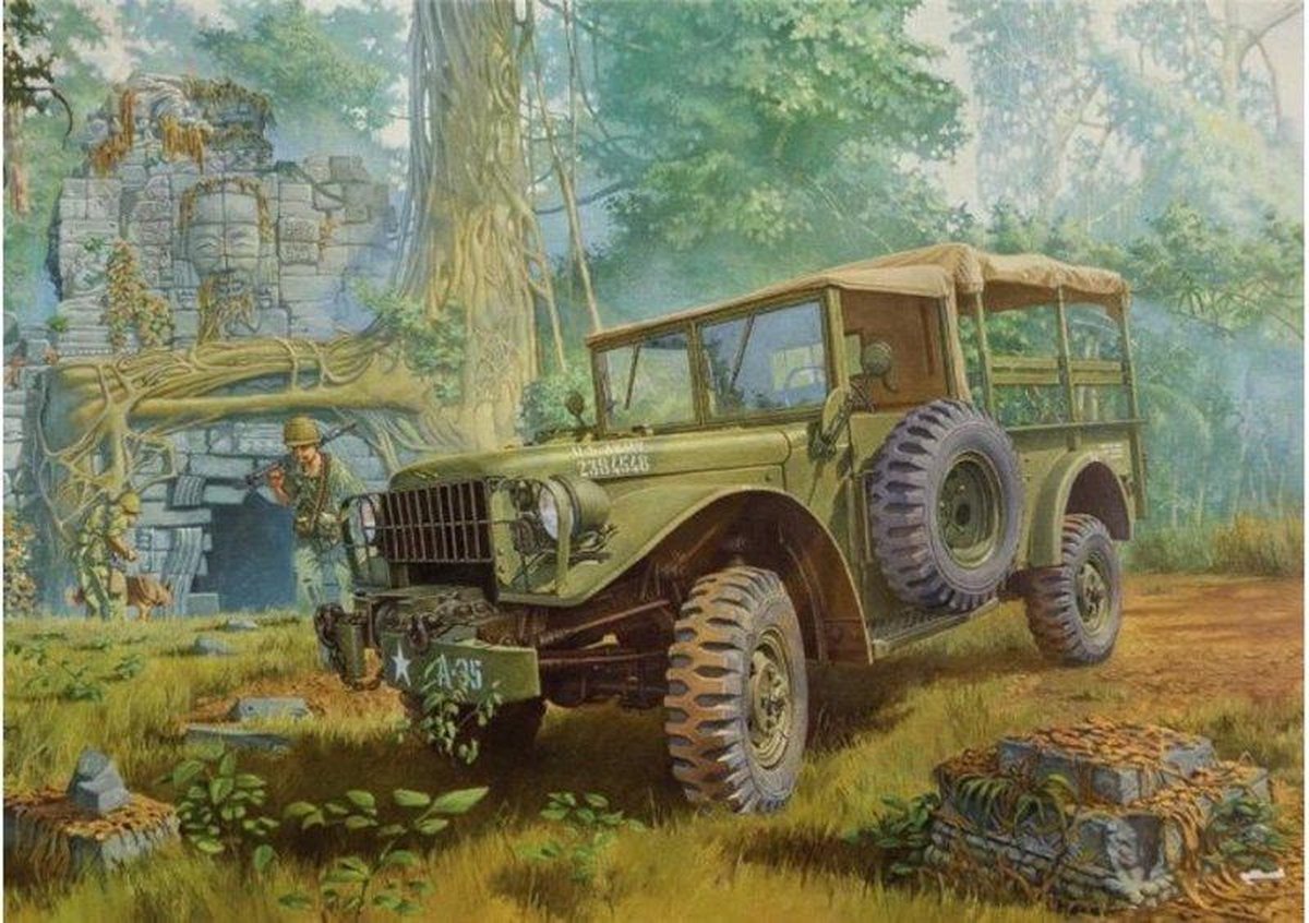 1:35 Roden 806 M37 US 3/4 ton 4x4 Cargo Truck Plastic kit