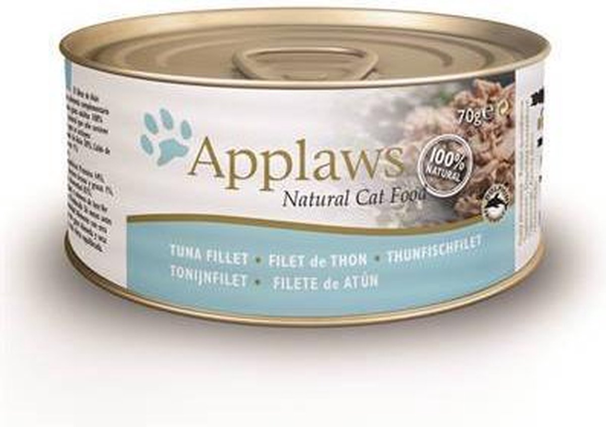 Applaws cat blik adult tuna fillet kattenvoer - 24 x 70 gr