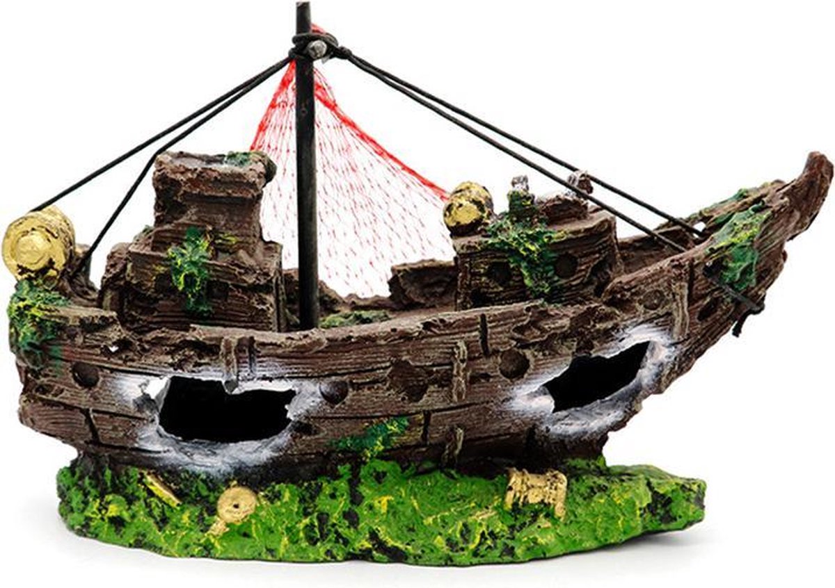 Scheepswrak - Aquarium decoratie ornament (Groot)