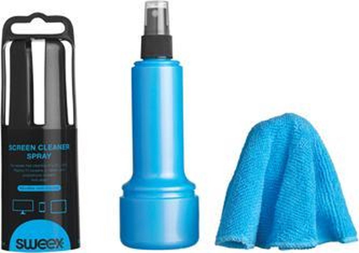 Screen Cleaner Spray 150 ML Blue. With Cloth. Anti-Static