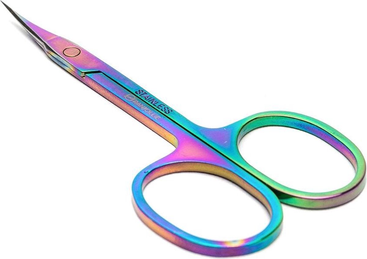 Oranjollie - Professionele Nagelriemschaar Kameleon – F1 - Cuticle Schaar - Manicure Schaar - Gebogen snijvlak