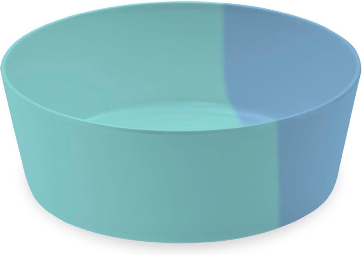 Tarhong voerbak hond dual melamine blauw 18x6