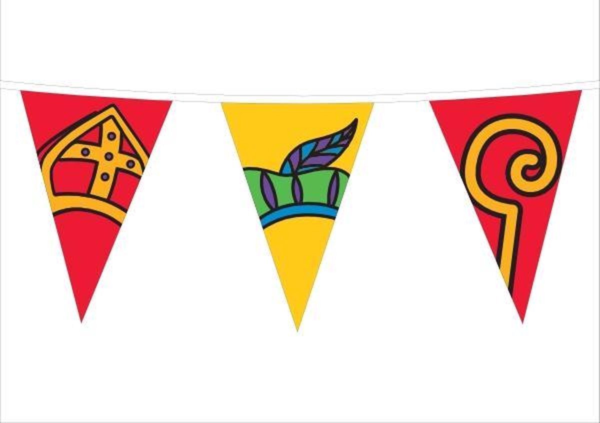 Vlaggenlijn Sinterklaas - 10 meter | Brandvertragend