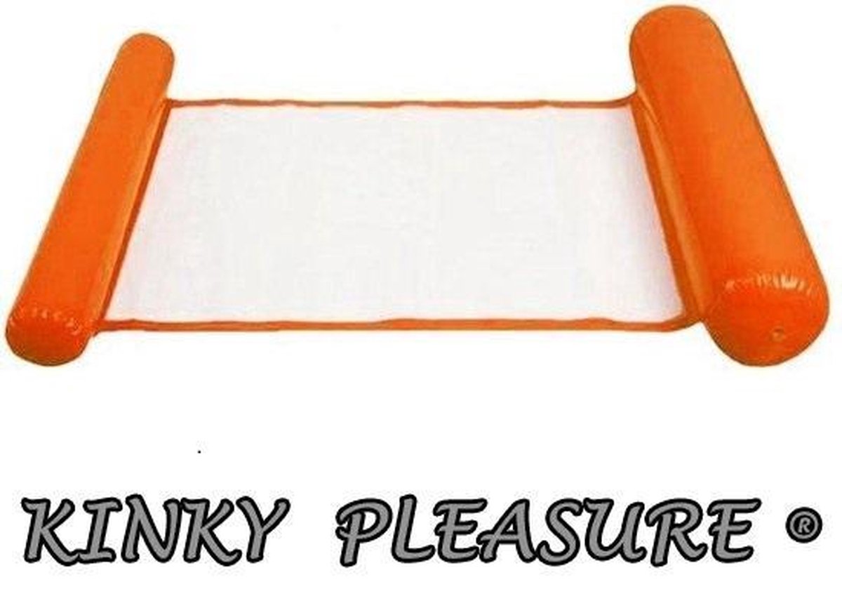 Kinky Pleasure - Opblaasbare Hangmat - Water Pret - Orange - 128x80cm
