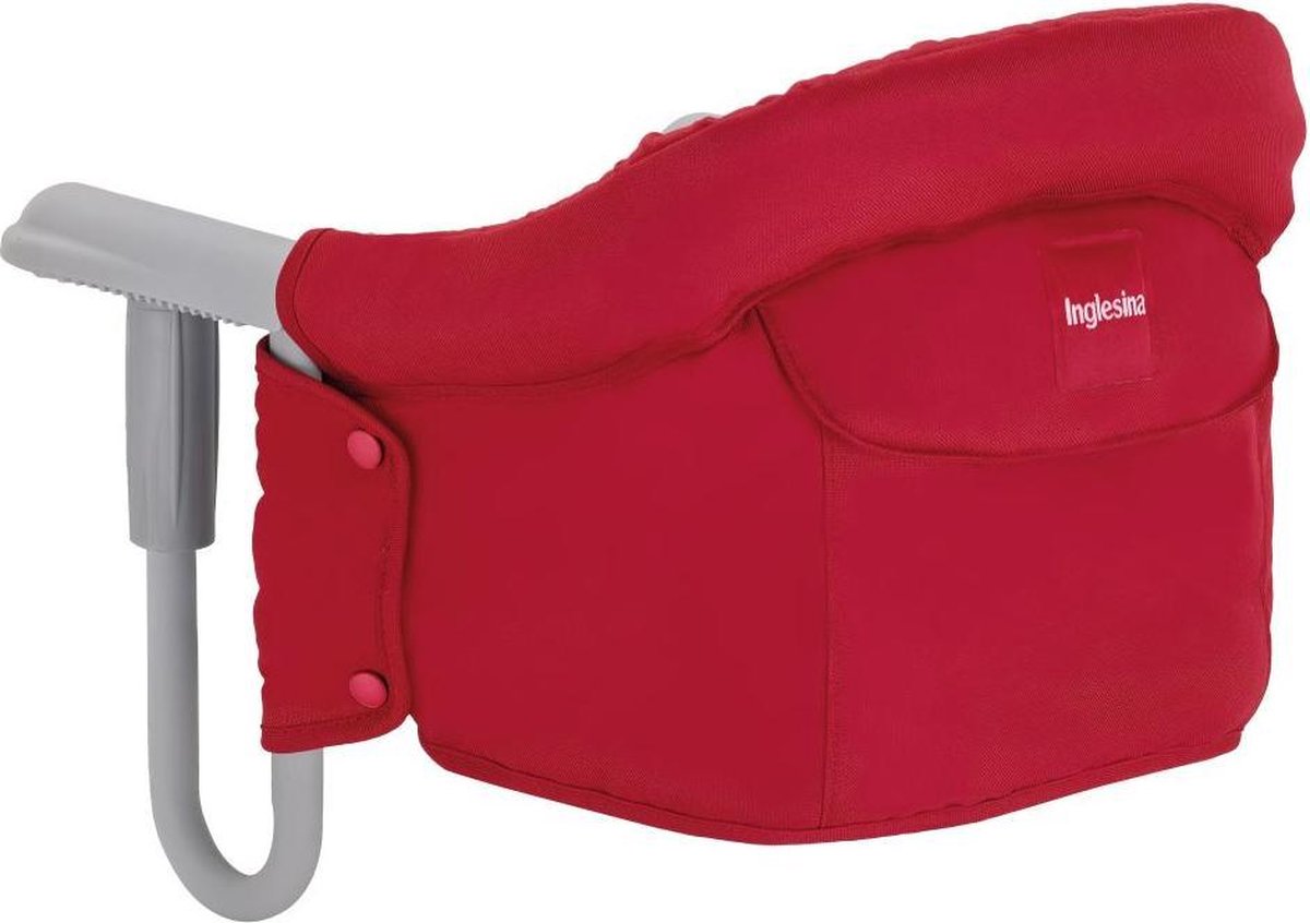 Inglesina hangend kinderstoel rood ( voor thuis of onderweg)