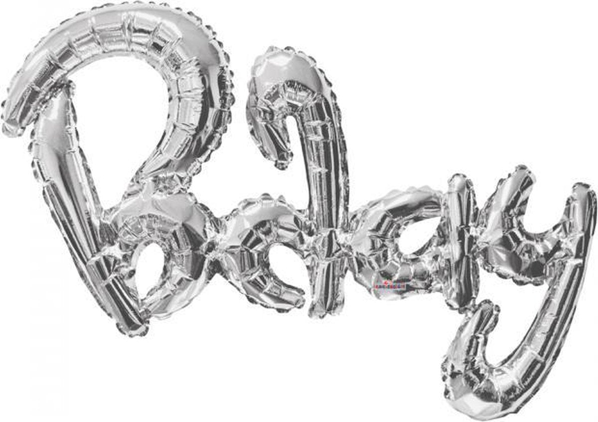 Folie ballon xl Bday zilver 91