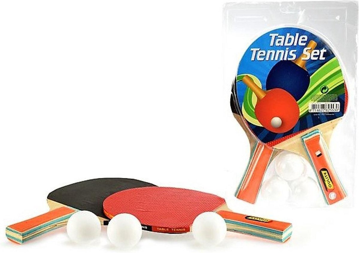 Tafeltennisset - 2 bats en 3 ballen - recreatief