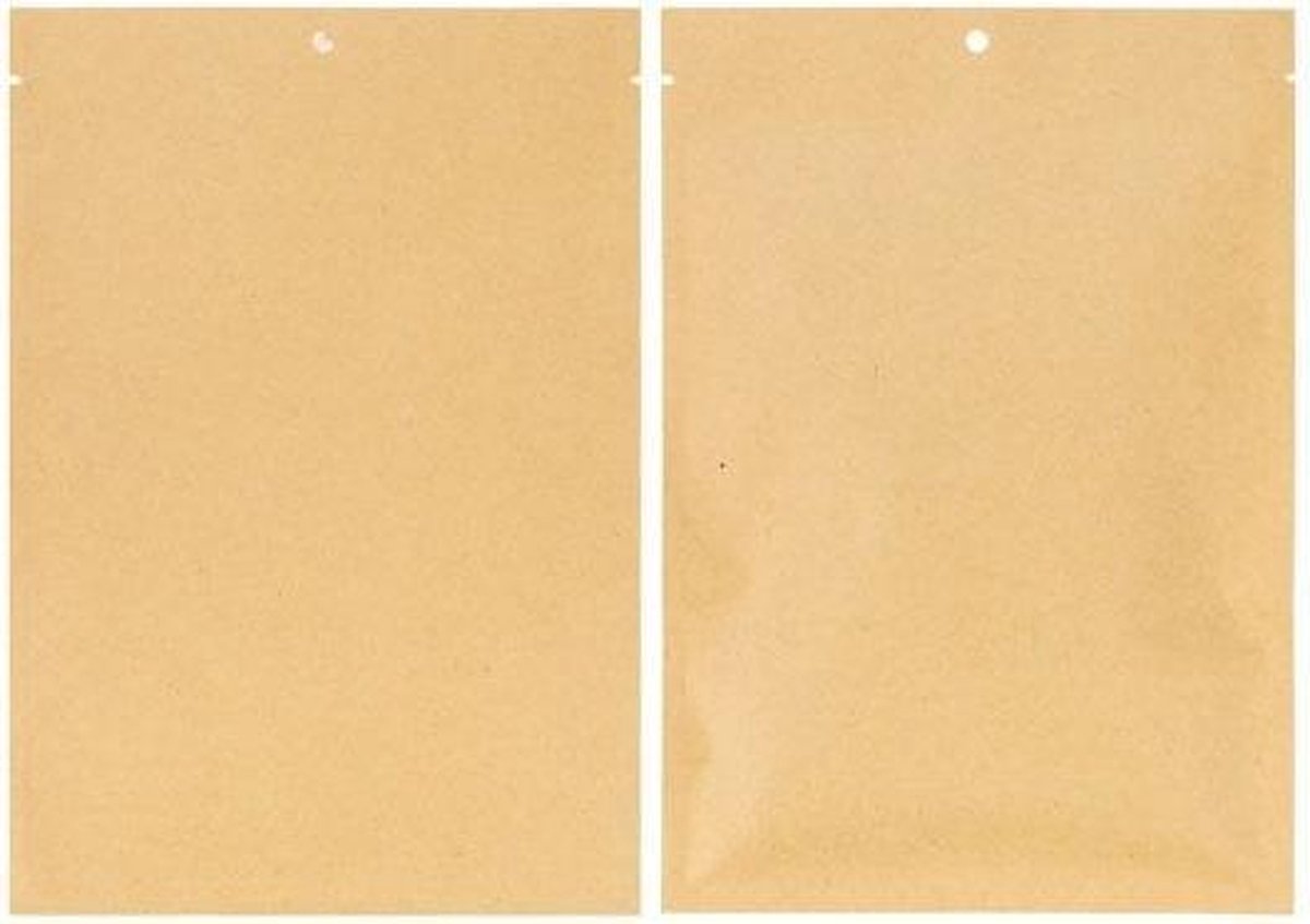 Eco Vlakke Zakken Kraft/Bioplastic 152x229mm - 100 st