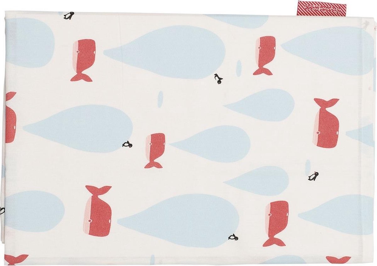 Pericles Bedomtrek Oceaan Katoen 180 X 135 Cm Wit/blauw/rood