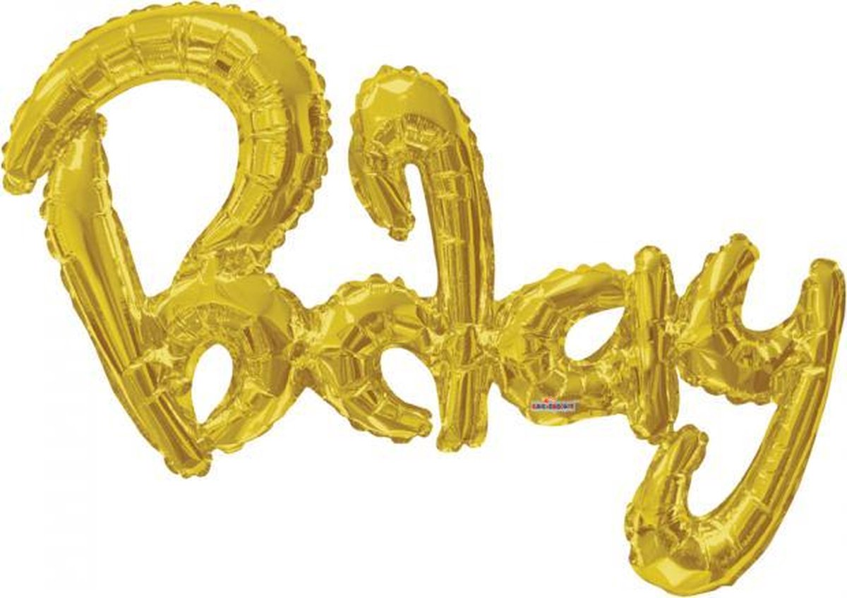 Folie ballon xl Bday goud 91
