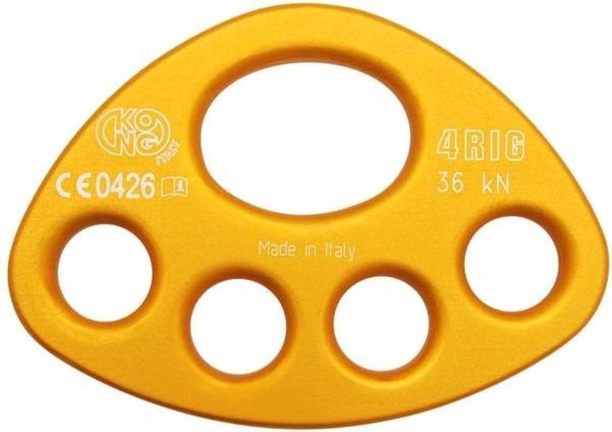 Kong 4RIG 4-gats ankerplaat van licht aluminium
