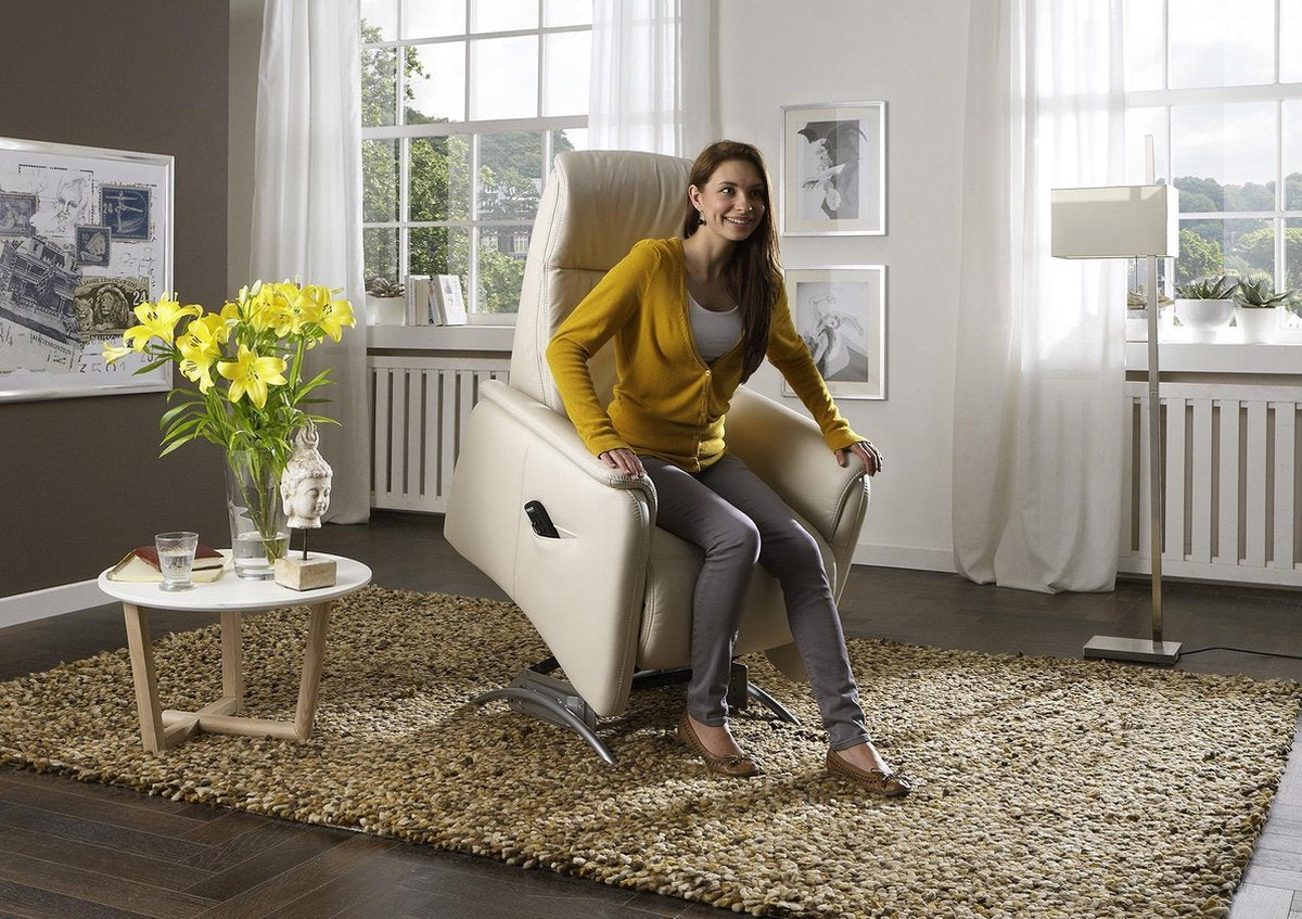 Ergolux by Ergodôme: relaxzetel met 3 motoren en opstahulp: espresso